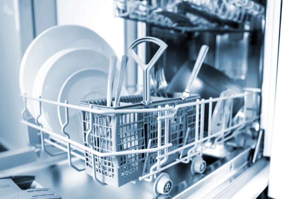 dishwasher dishes silverware plates