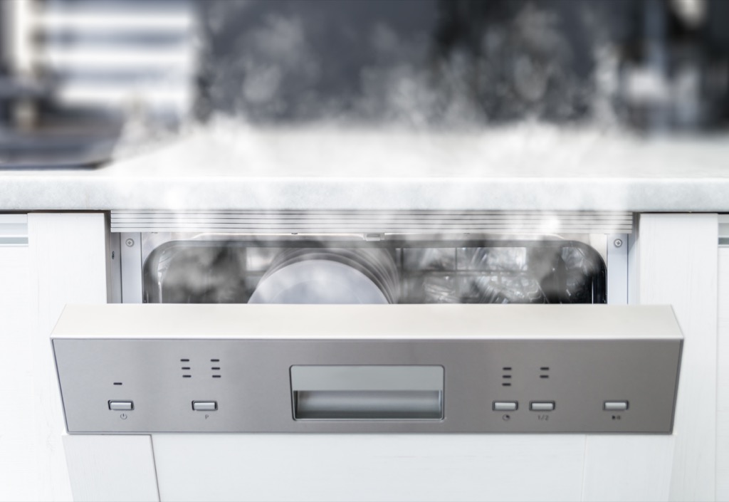 dishwasher hot water kitchen