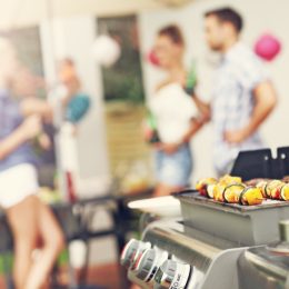 gas grill outside, backyard dangers