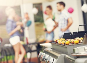 gas grill outside, backyard dangers