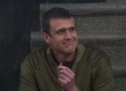 marshall sits on stoop with broken engagement ring in how i met your mother.
