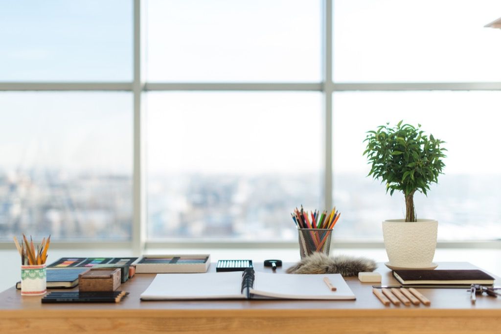 organized desk space