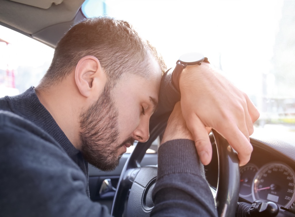 Man falling asleep while driving lies over 40