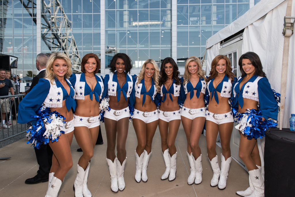 September 27, 2015: World Famous Dallas Cowboy Cheerleaders Outside AT&T Stadium