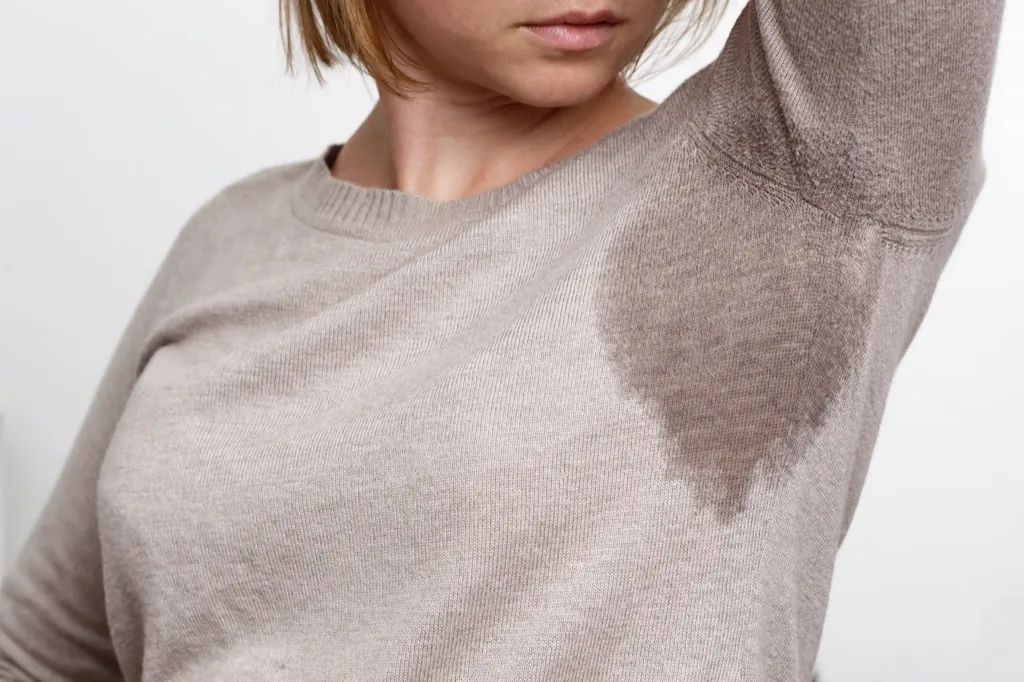 girl with sweat stains