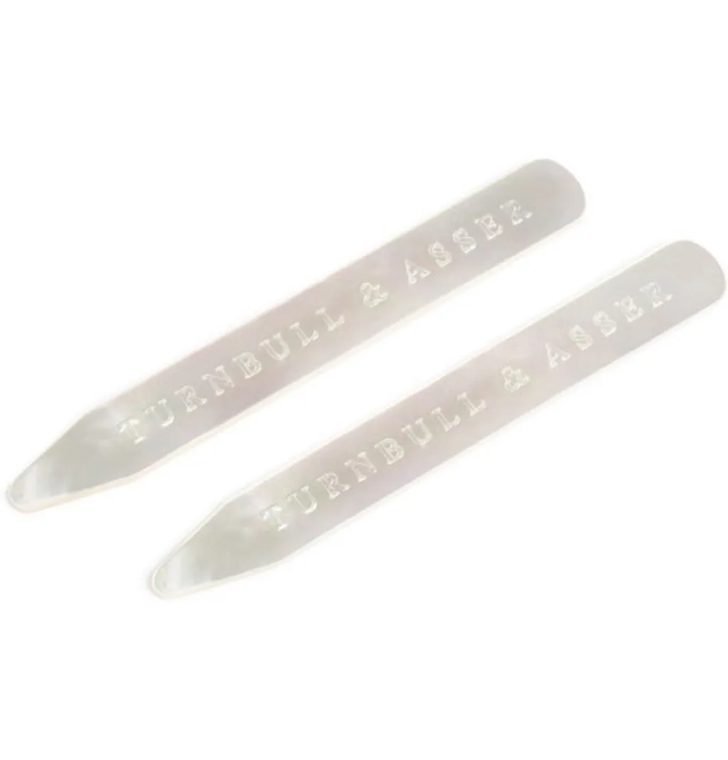 turnball and asser Set-Of-Two Mother-Of-Pearl Collar Stays