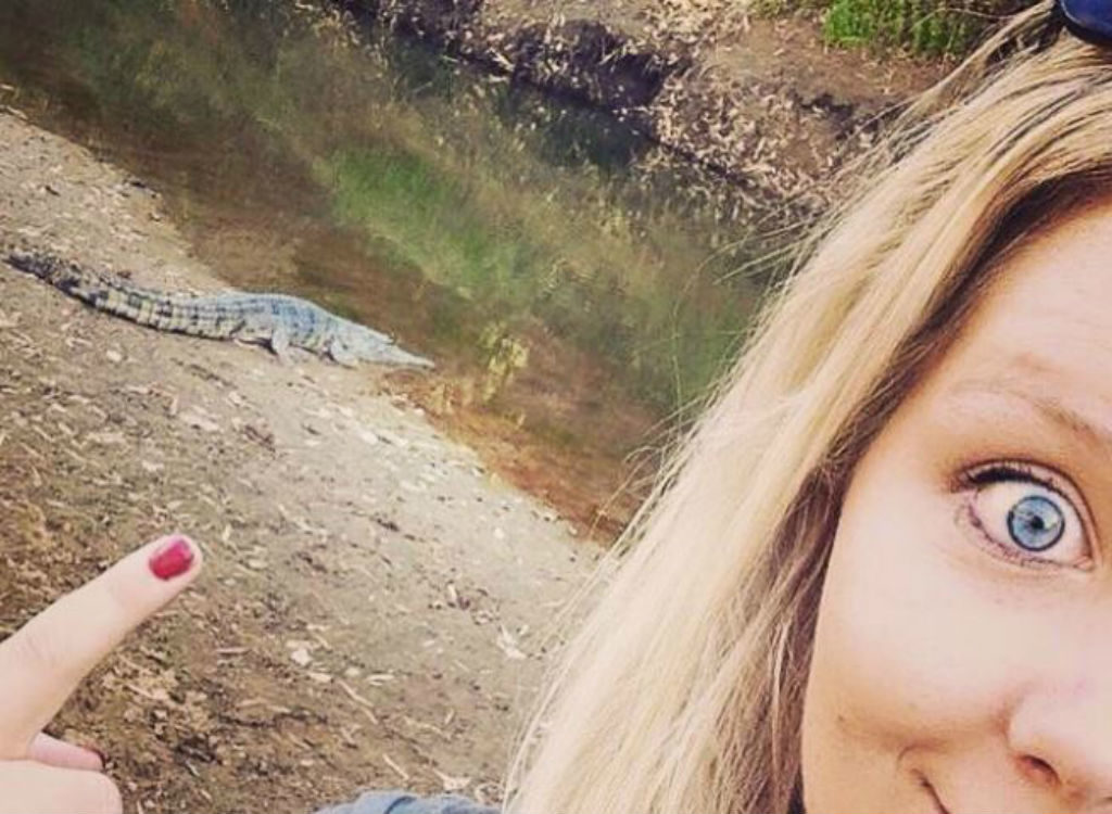 Crocodile death-defying selfie