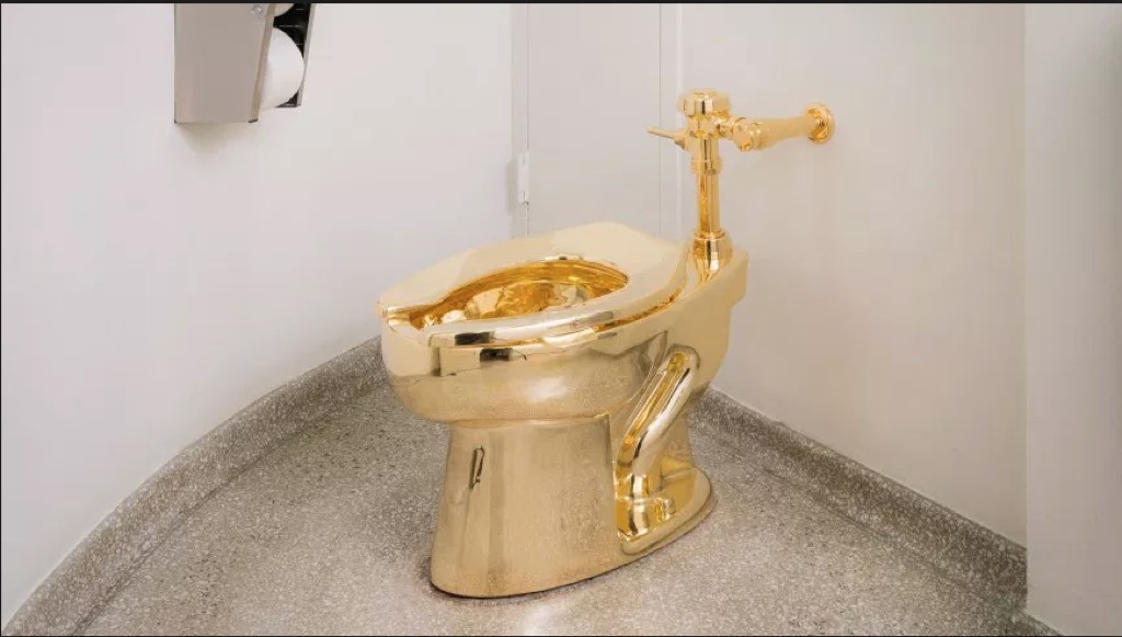 guggenheim gold toilet