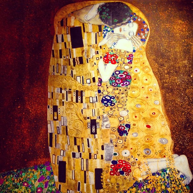 Gustav Klimt The Kiss Painting