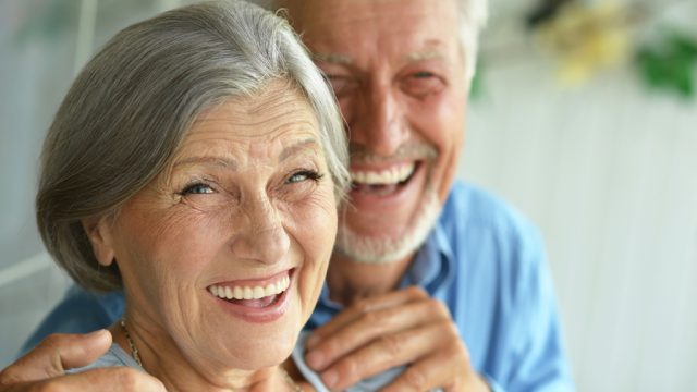 older couple being affectionate, better wife over 40