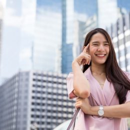 Woman remembering something