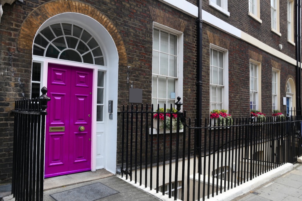 Purple front door
