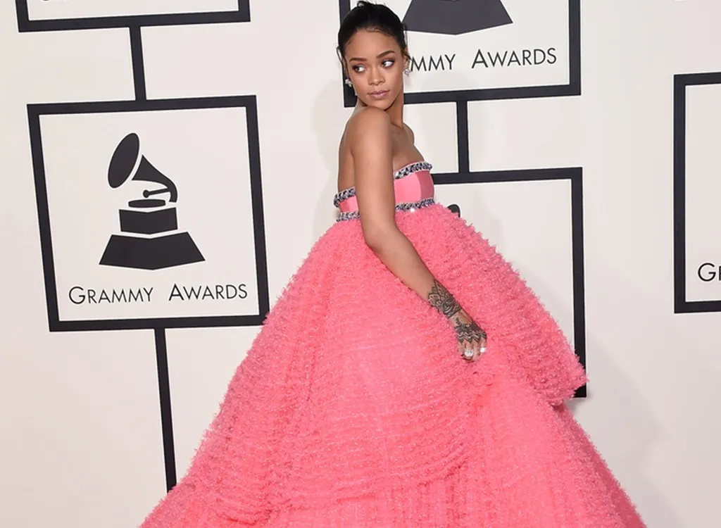 Rihanna Grammys red carpet style fails