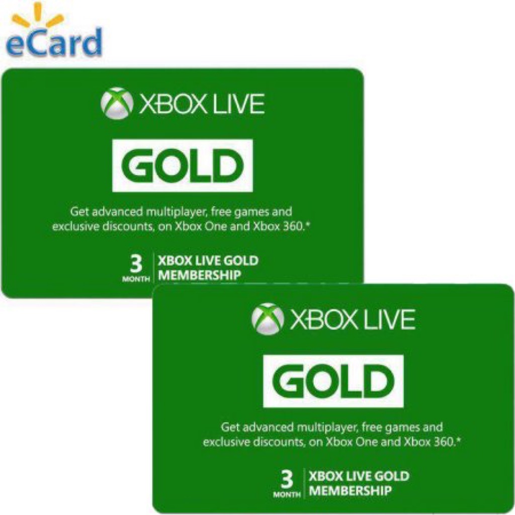 xbox live 3-month membership cards