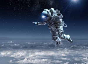 astronaut floating in space