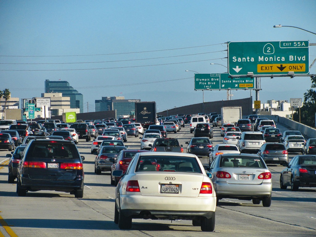 california i405 busiest road in every state