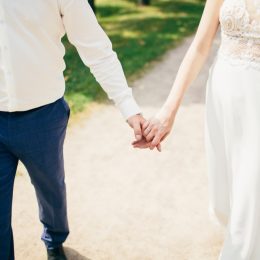 couple holding hands