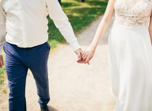 couple holding hands