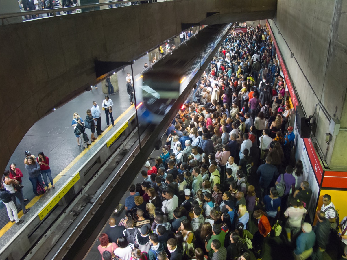 Crowded Subway station Overpopulation