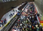 Crowded Subway station Overpopulation