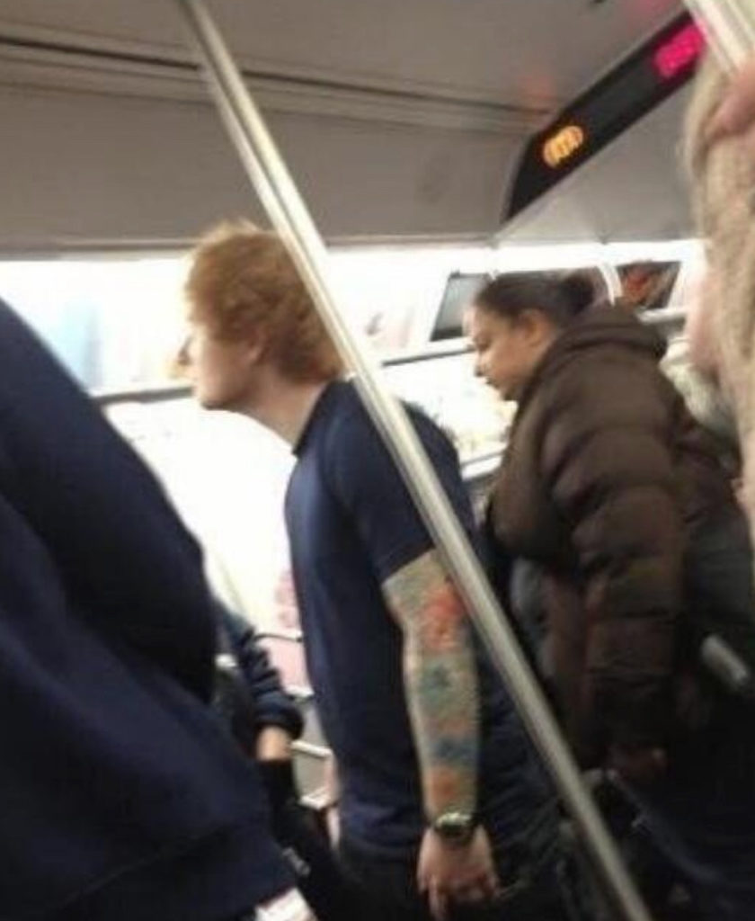 Ed Sheeran Celebrities Using Public Transportation