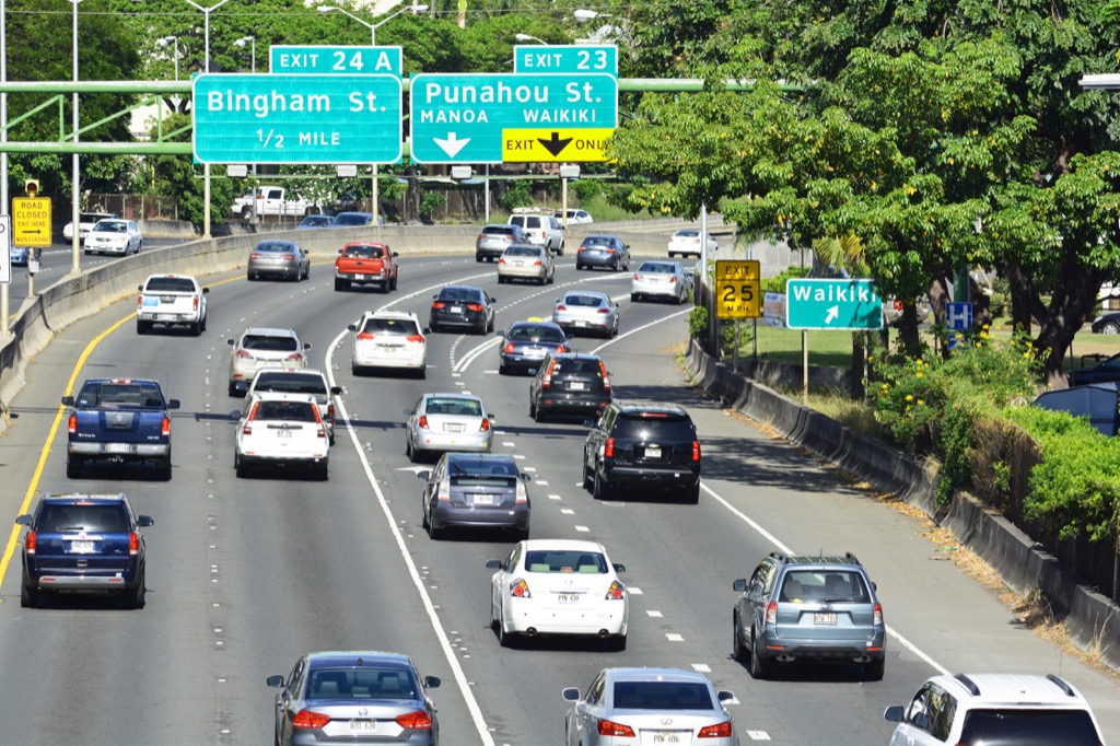 hawaii h1 busiest road in every state