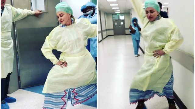 madonna does vogue dance at mercy james centre in malawi.