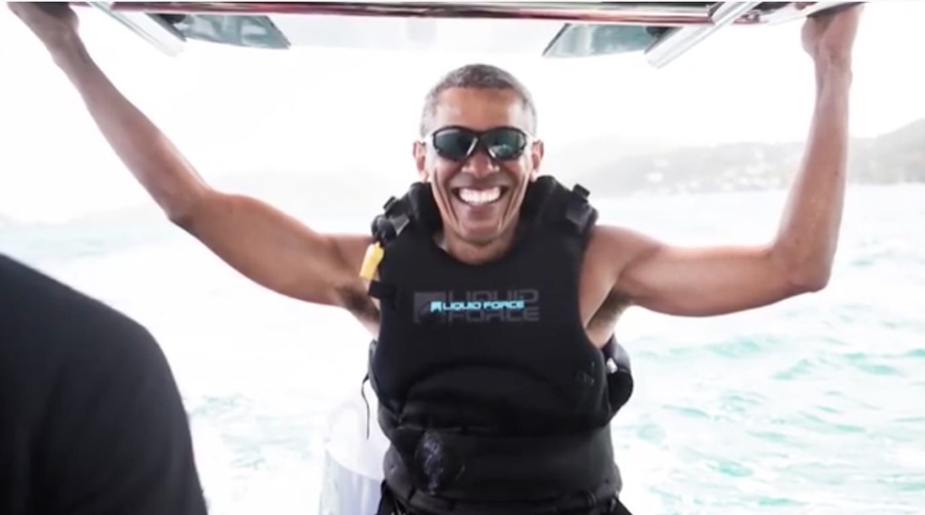 Obama Richard Branson vacation