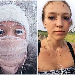 anastasiagav, who lives in Yakutia, posted photos that show off the extreme temperatures in this Siberian region.