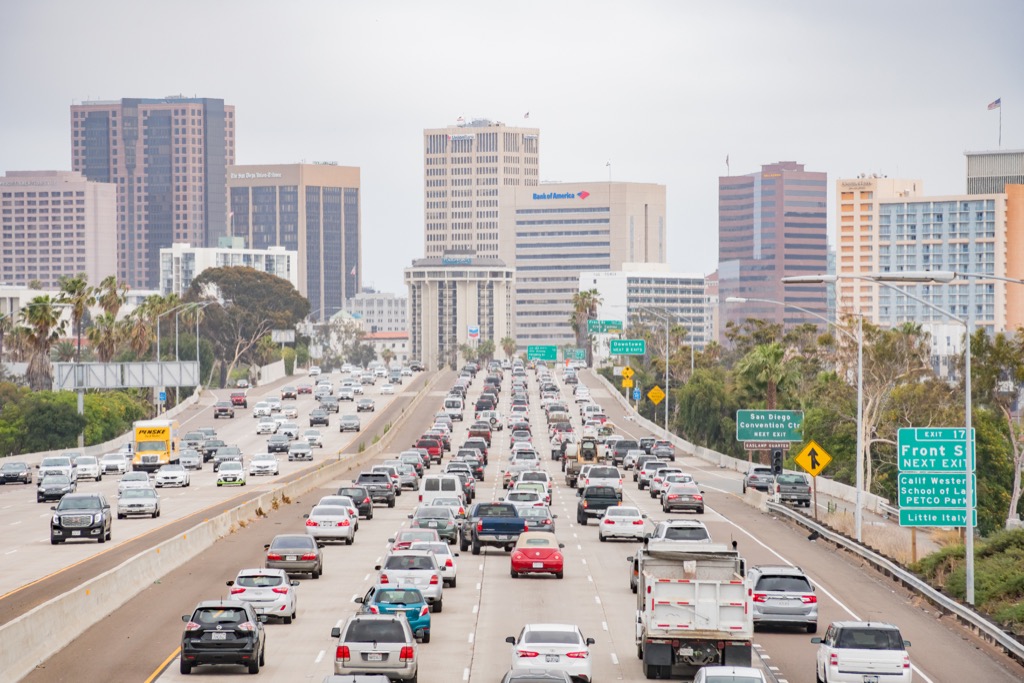 san diego ca worst driving cities