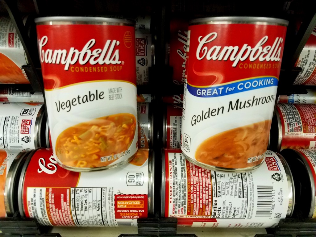 cans of campbell's soup