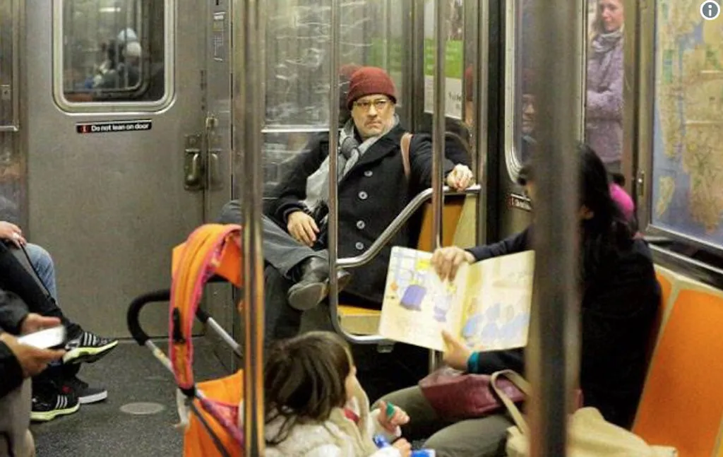 Tom Hanks Celebrities Using Public Transportation