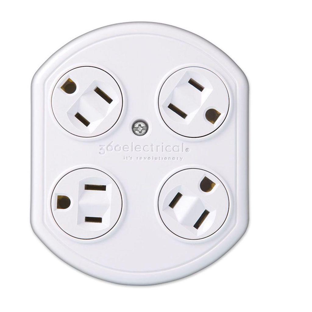 Four Outlet Rotating Adaptor
