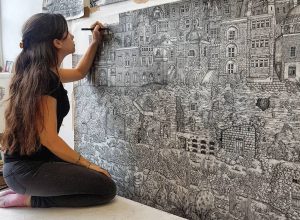 UK-based artist Olivia Kemp (@LivvyKemp) uses predominantly pen for her incredibly detailed art.