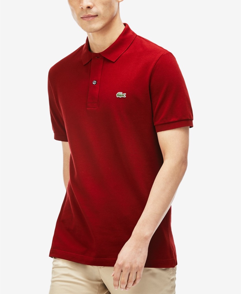 lacoste red polo