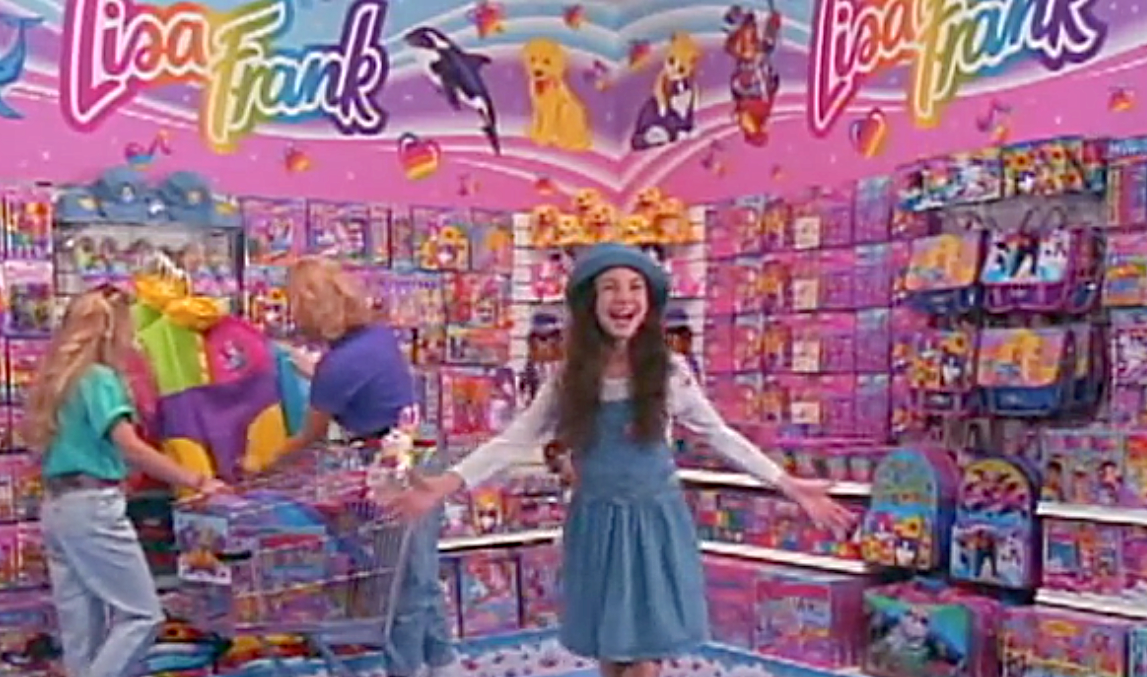 Lisa Frank commercial with Mila Kunis