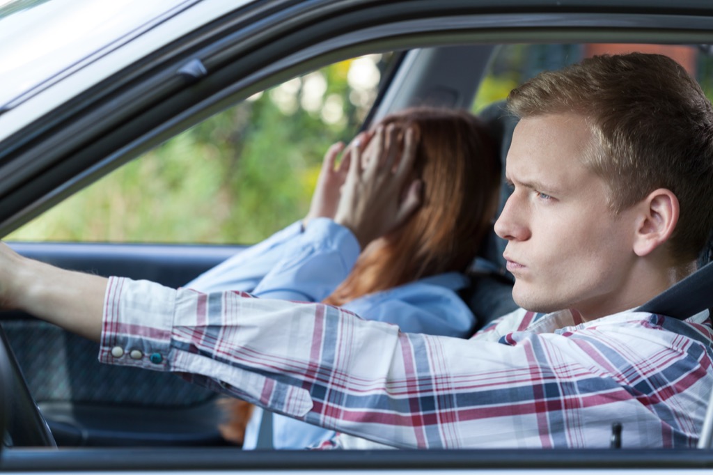 couple fighting in car, things you should never say to your spouse