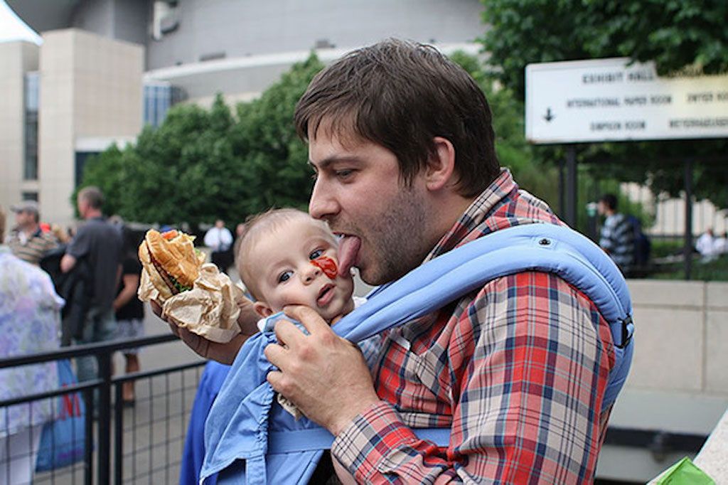 Dad Licks Ketchup Off Son's Face Epic Fails