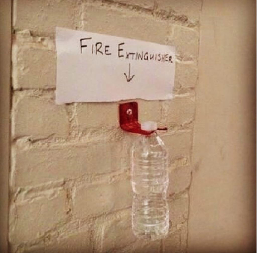 fire extinguisher water bottle