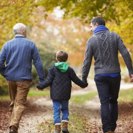 Grandpa, son, and grandchild