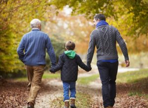 Grandpa, son, and grandchild