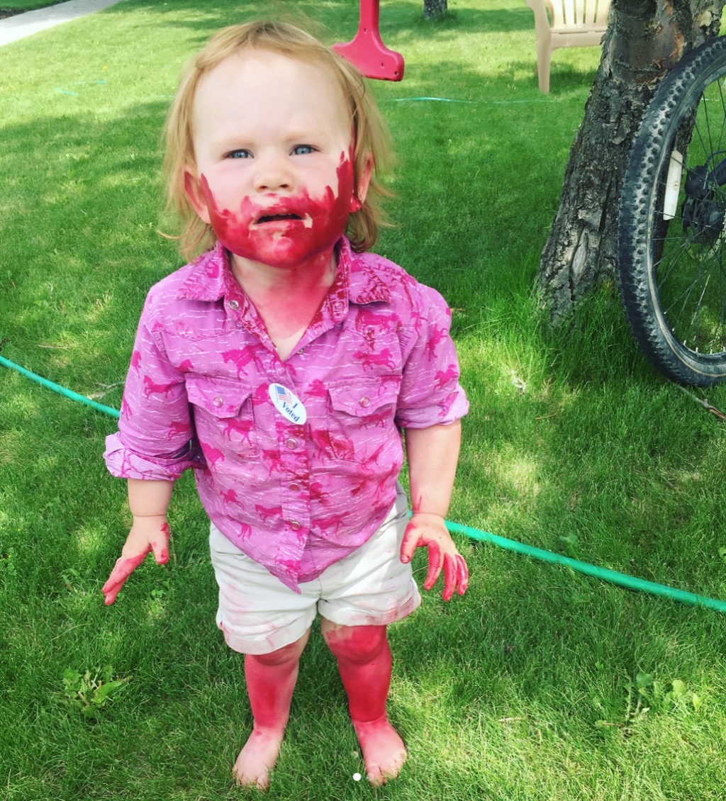 lipstick on toddler