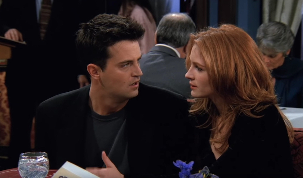 Matthew Perry and Julia Roberts on Friends