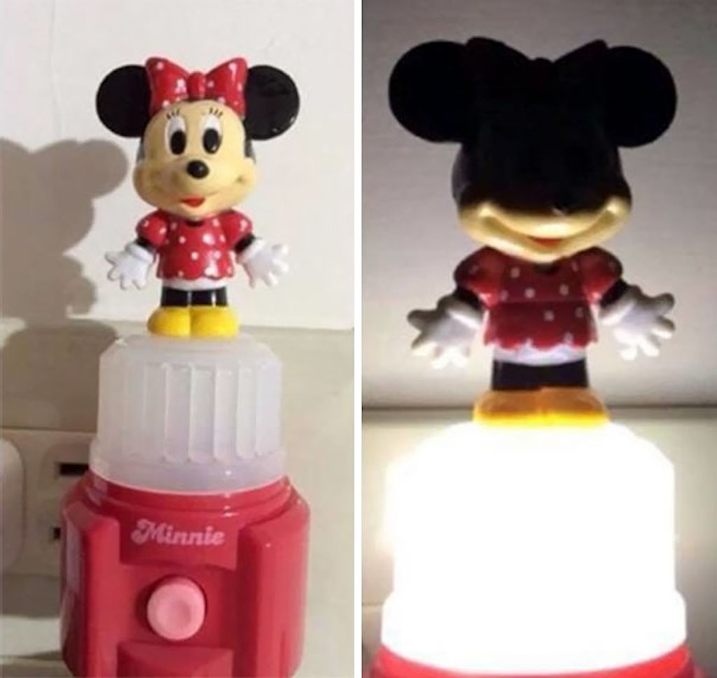 Creepy Minnie Mouse Lamp Epic Fails