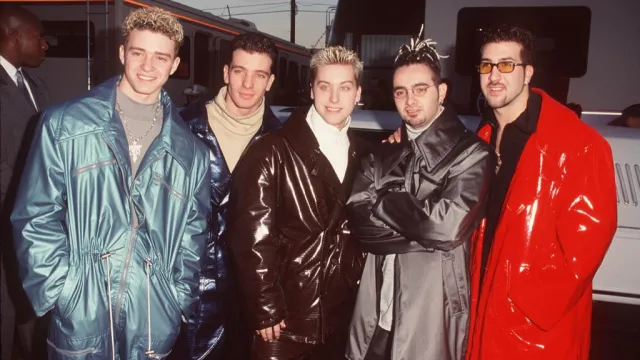 n'sync with frosted tips in the 1990s