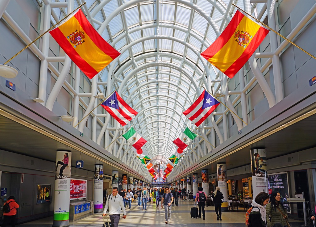 hall of flags at o'hare intenational airport
