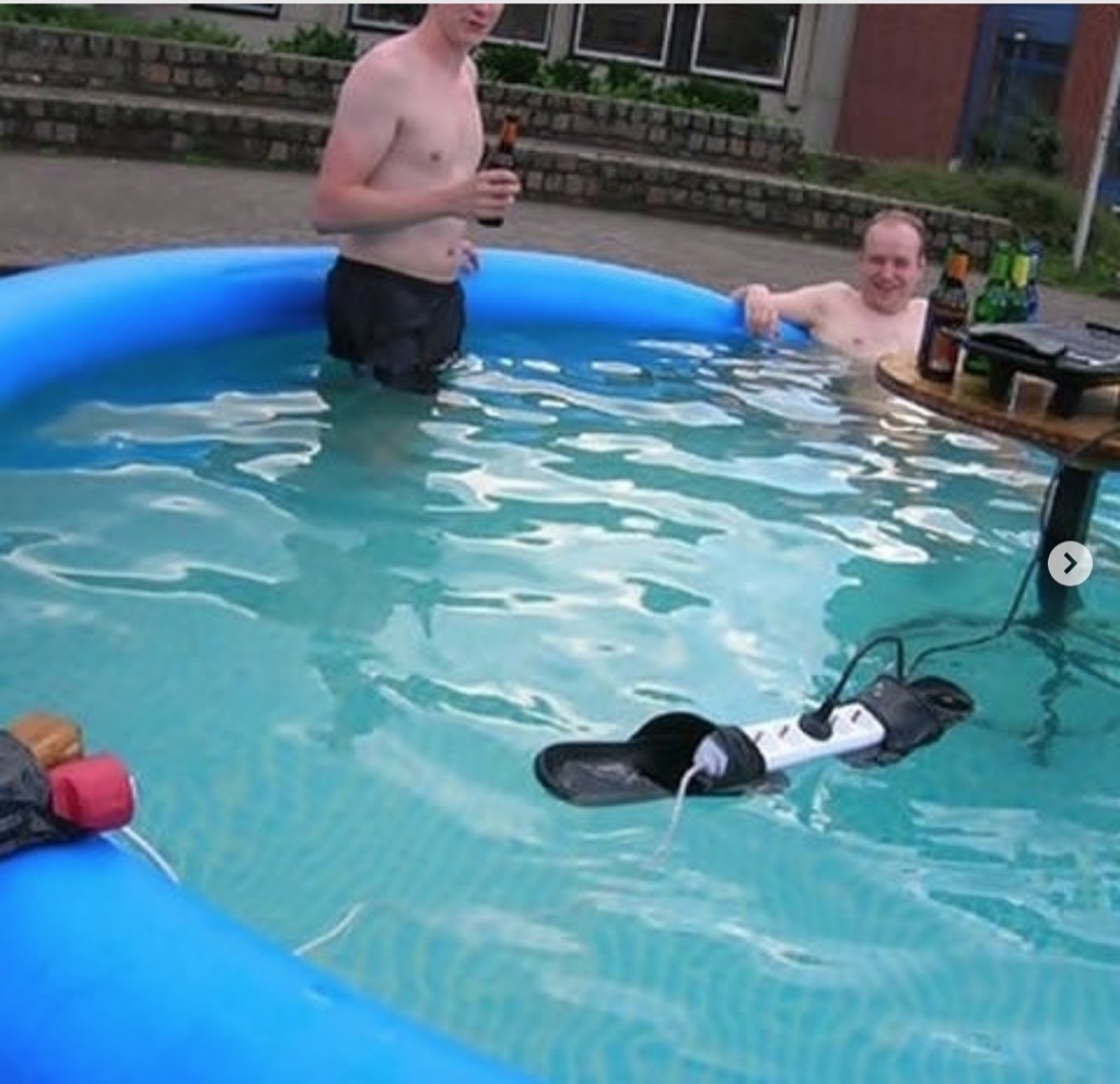 powerstrip in the pool