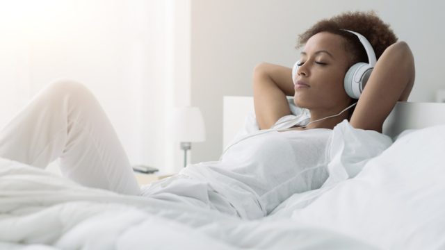 listening to yoga music before bed helps you sleep, study says.