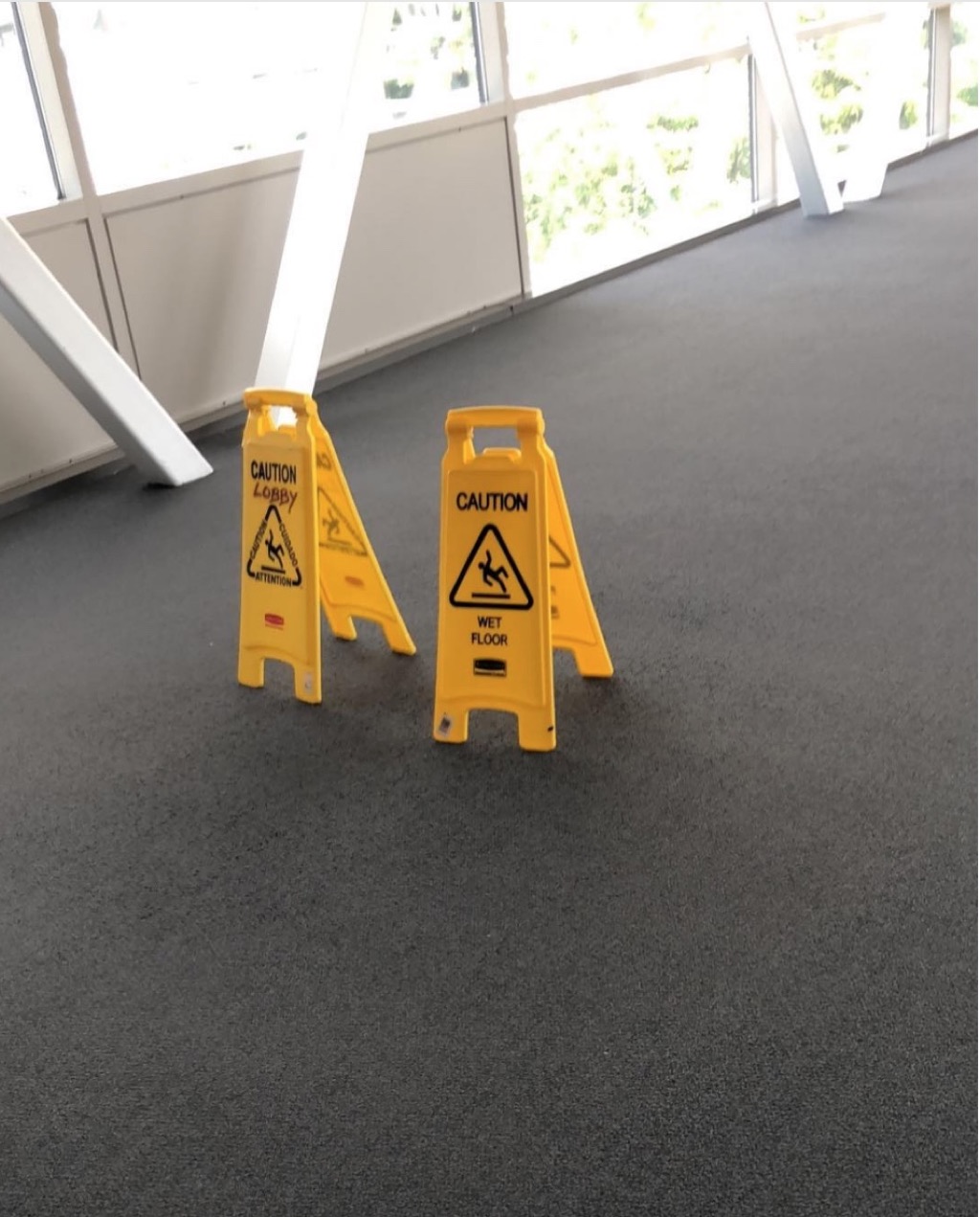 wet floor fail