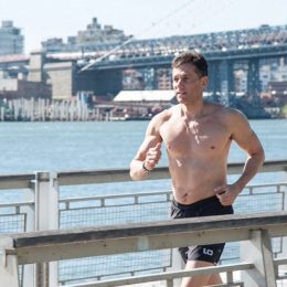 strauss zelnick running along the waterfront